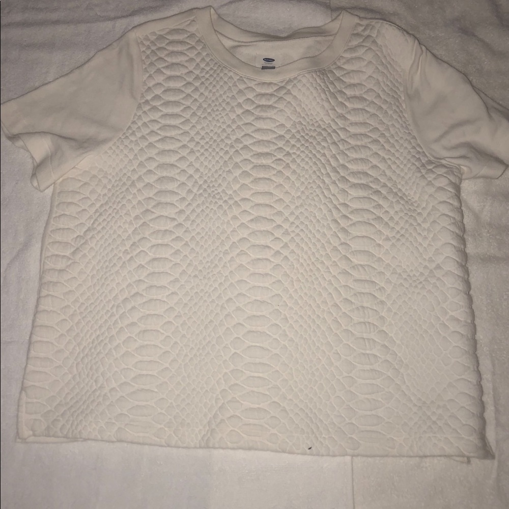 Textured off white sweatshirt